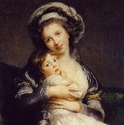 eisabeth Vige-Lebrun Turban with Her Child France oil painting artist